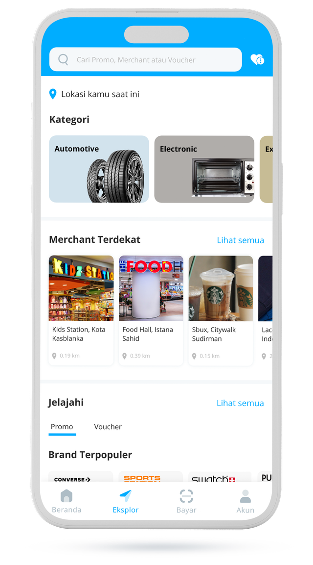 GAJA app merchant partner promos screen
